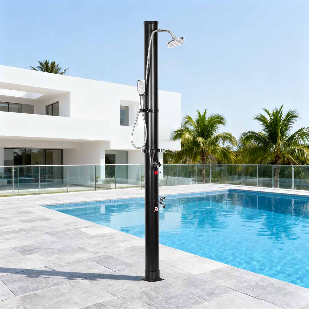 LY18L05-HB 18L kétrészes ABS króm zuhanyfej napelemes zuhany kültéri kerti zuhany