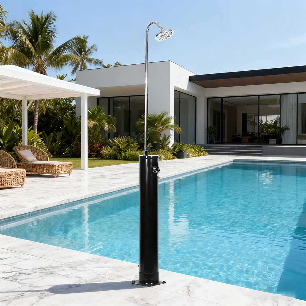 LY18L01-B 18L kerek test kültéri kerti úszómedence napelemes zuhany