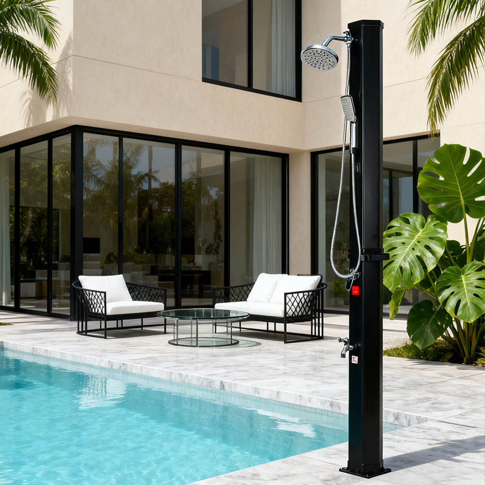 LY35L09 kültéri napelemes zuhany, könnyen szállítható és szállítható